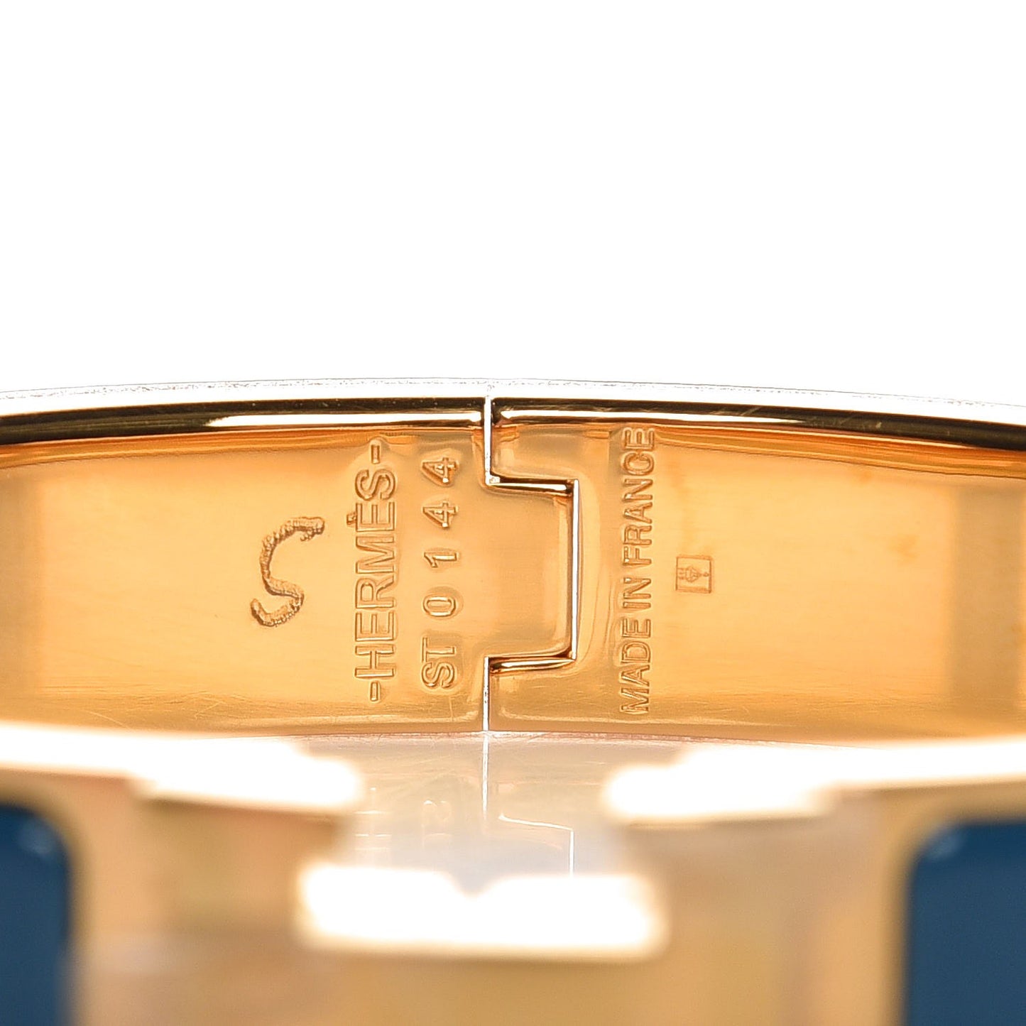 Enamel Narrow Clic Clac H Bracelet GM Bleu Profond