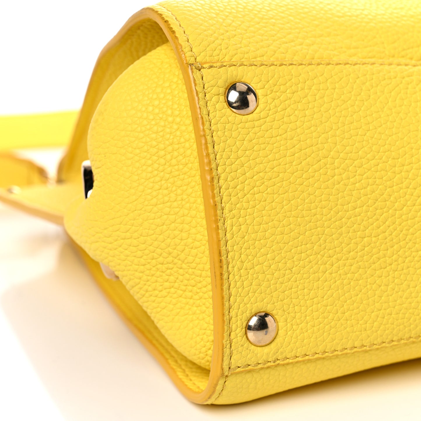 Calfskin Sofia Gancini Satchel Yellow