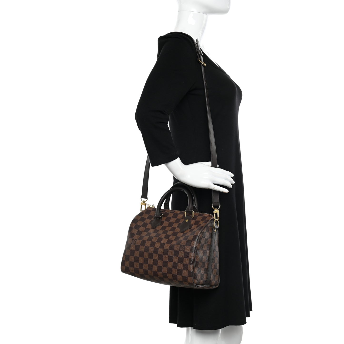 Damier Ebene Speedy Bandouliere 25