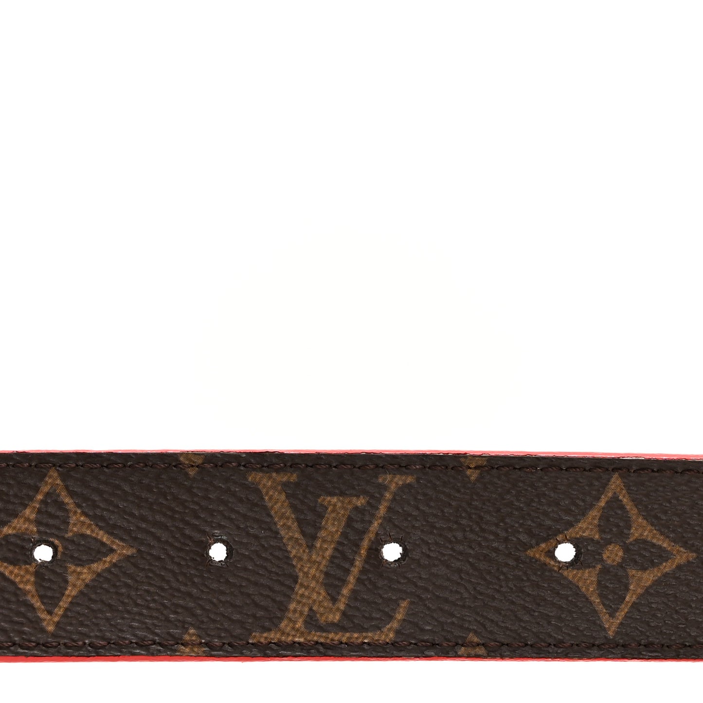 Monogram 30mm LV Initiales Reversible Belt 80 32 Coquelicot