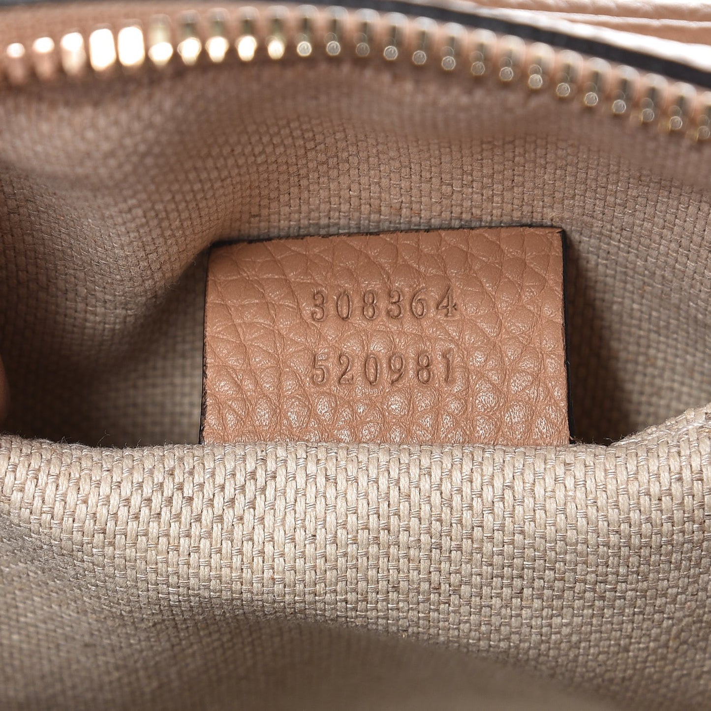 Pebbled Calfskin Small Soho Disco Bag Rose Beige