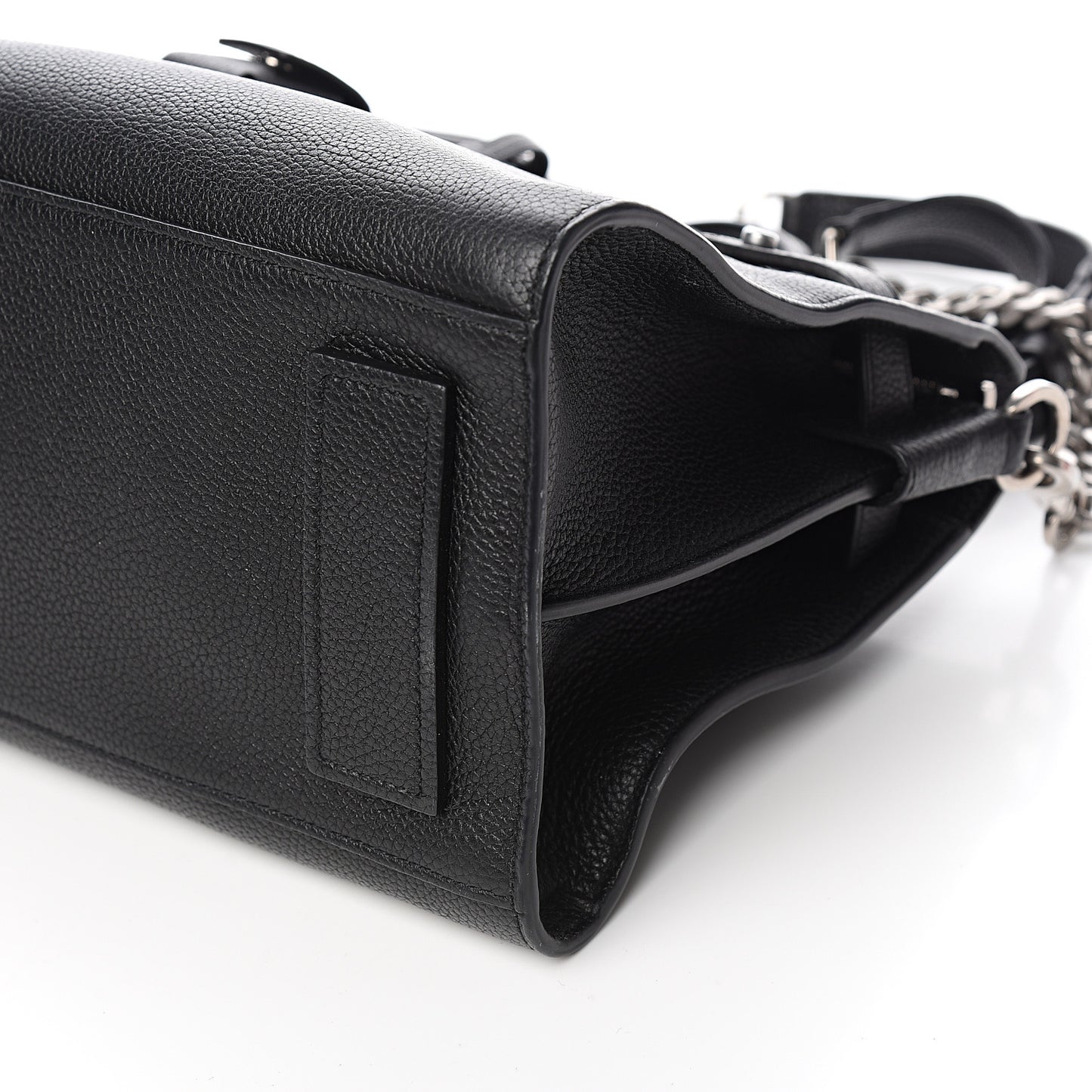 Grained Calfskin Baby Sac De Jour Souple Black