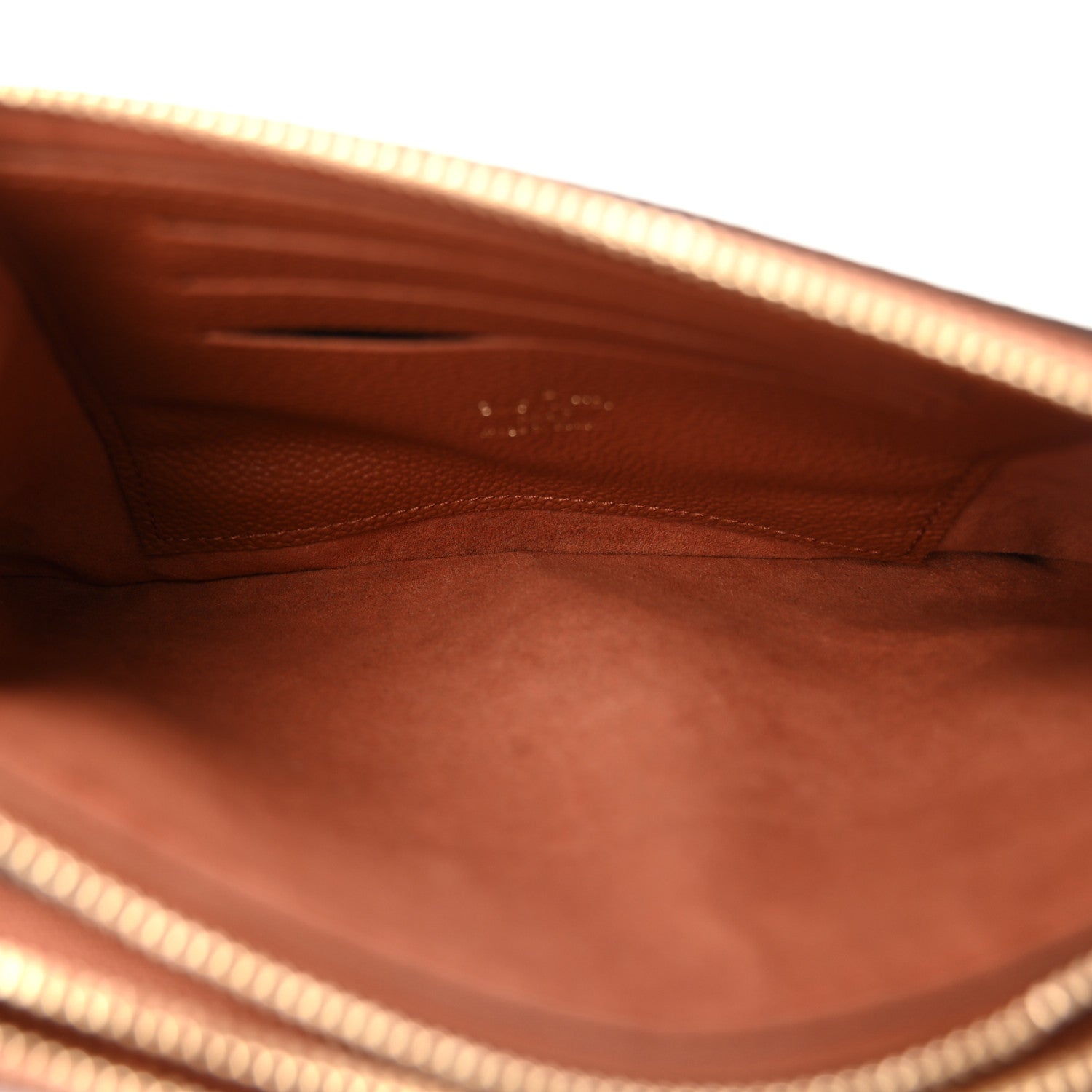 Louis Vuitton Empreinte Monogram Giant Double Zip Pochette Caramel 5 of 11