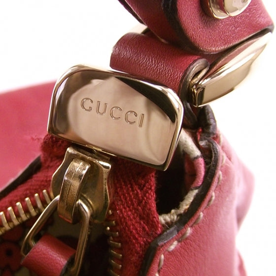 Guccissima Horsebit Hobo Red