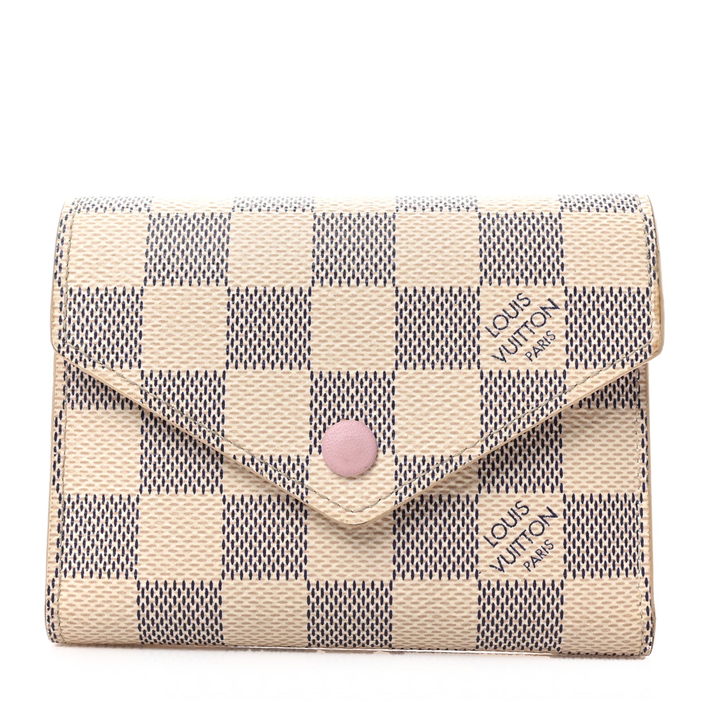 Damier Azur Victorine Wallet Rose Ballerine