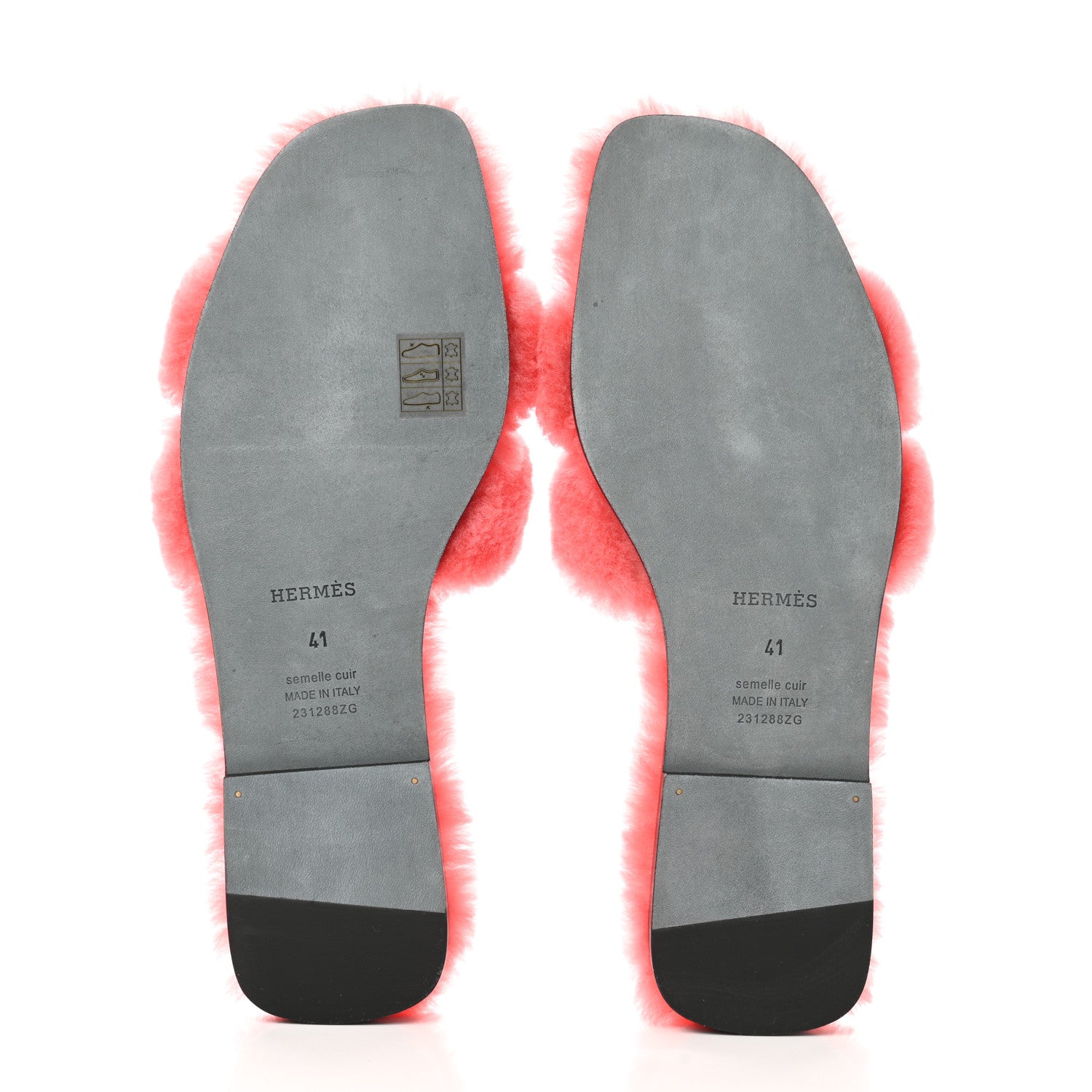 Hermes Woolskin Oran Sandals 41 Rose Du Desert 5 of 8