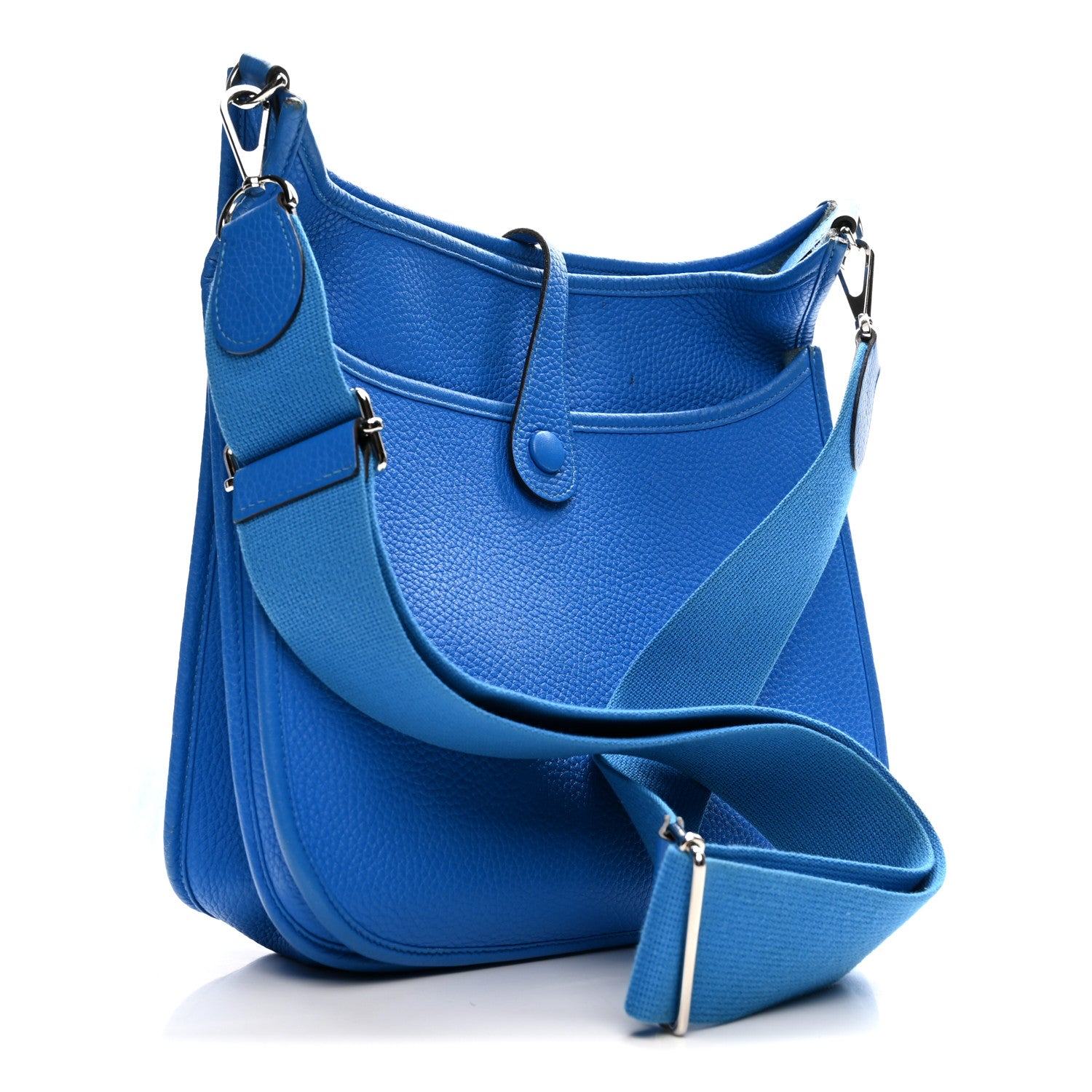 エルメス　モカシンパリ　37.5 ブルーシエル Hermes Taurillon Clemence Evelyne III PM Bleu Hydra 1882861