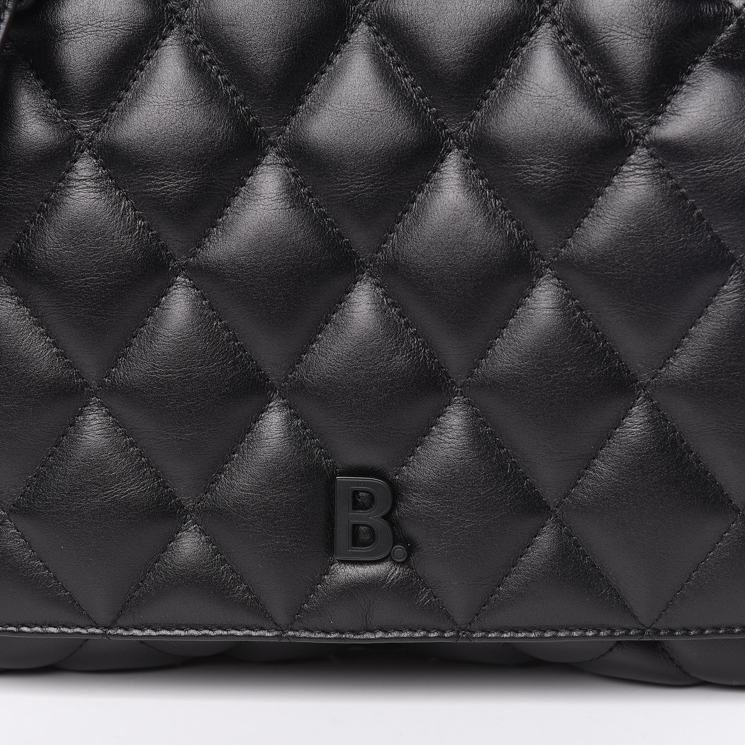 Balenciaga Nappa Calfskin Matelasse Medium B Logo Bag Black 11 of 12