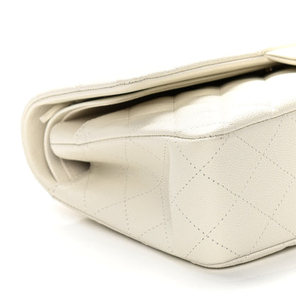 Chanel Caviar Quilted Medium Double Flap White 5 of 6