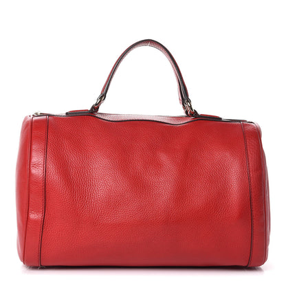 Gucci Pebbled Calfskin Medium Soho Boston Red 1 of 12
