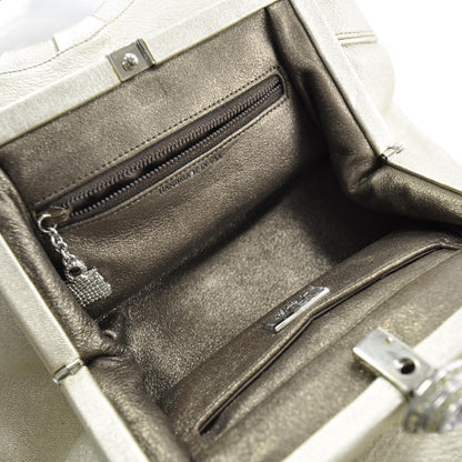 Judith Leiber Leather Austrian Crystal Blaze Dragee Evening Bag 6 of 8