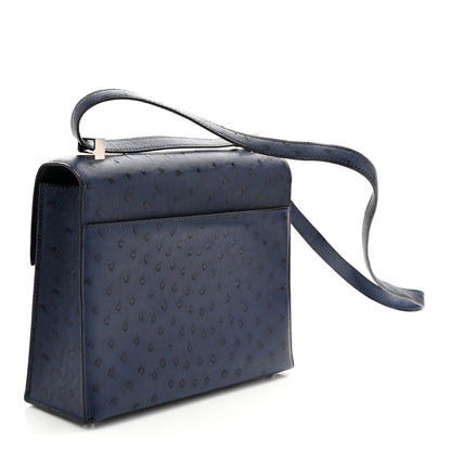 Hermes Ostrich Verrou 21 Bleu Iris 3 of 10