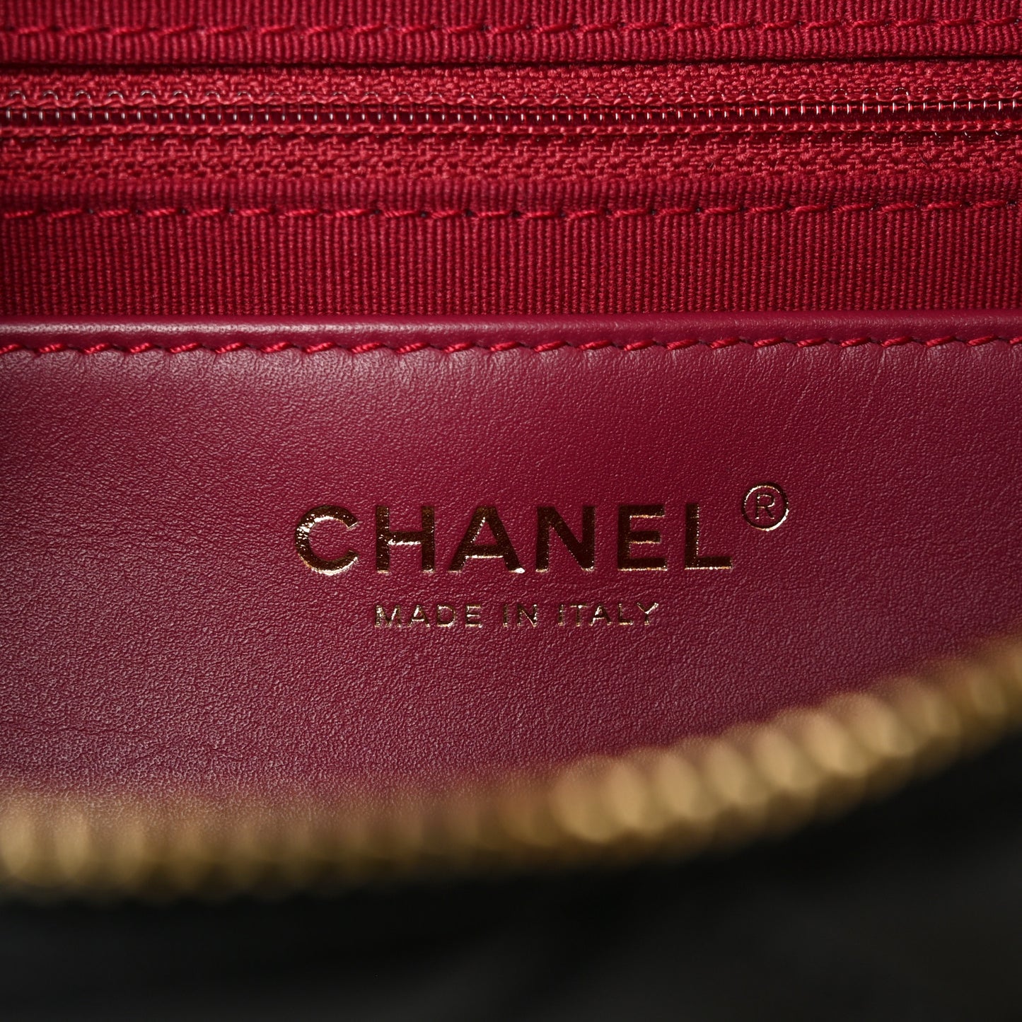 Lambskin Pearl Quilted CC Belt Bag Black