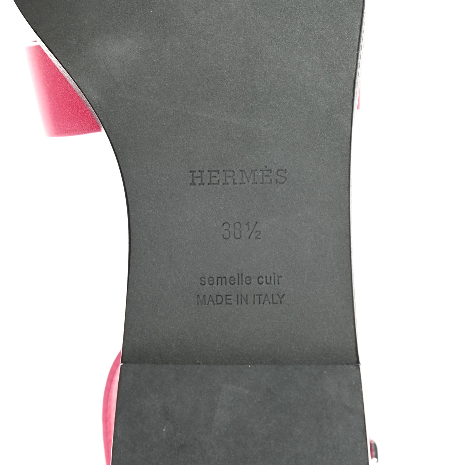 Hermes Calfskin Santorini Sandals 38.5 Fuchsia 7 of 9