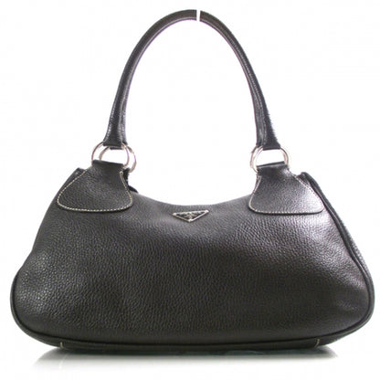 Prada Vitello Daino Shoulder Bag Black 1 of 11