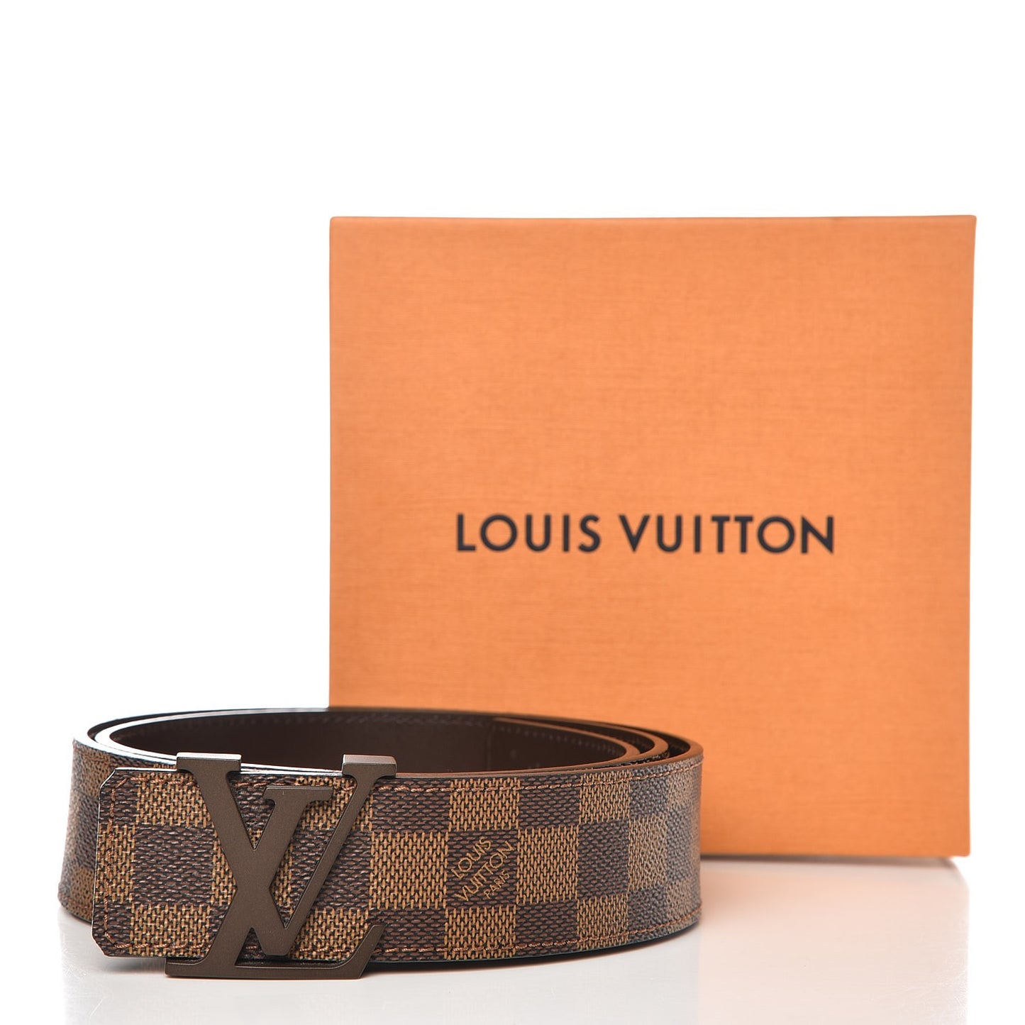 Damier Ebene 40mm LV Initiales Belt 95 38