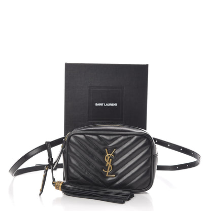 Saint Laurent Calfskin Matelasse Monogram Lou Belt Bag Black 10 of 10