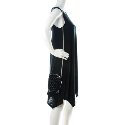 Chanel Resin Patent Trolley Minaudiere Clutch Black 2 of 7
