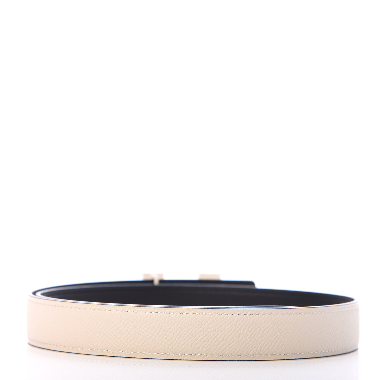Hermes Swift Epsom 24mm H Email Belt 75 Black Craie 2 of 3
