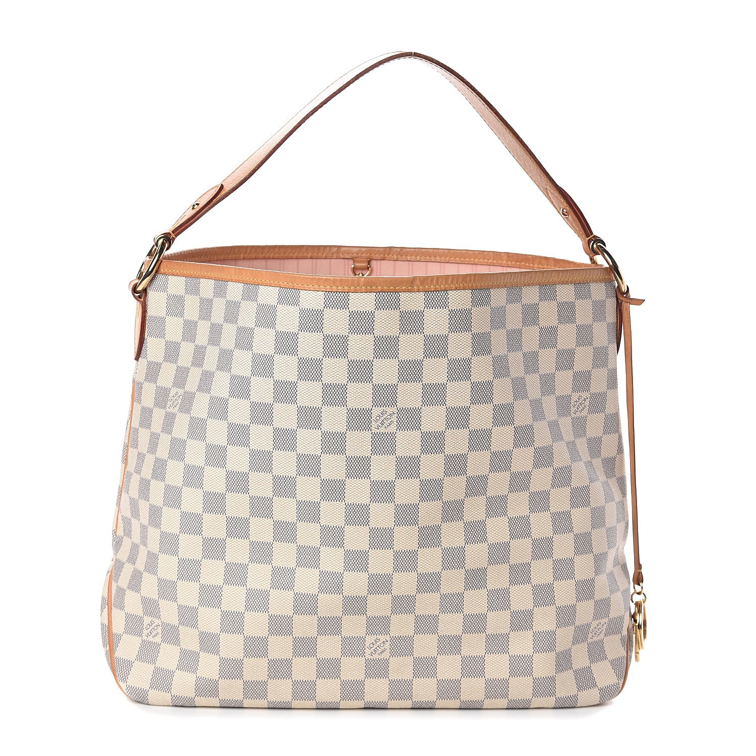 Louis Vuitton Damier Azur Delightful MM Rose Ballerine 1 of 8