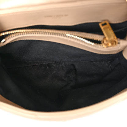 Saint Laurent Calfskin Y Quilted Monogram Small Loulou Chain Satchel Dark Beige 5 of 11