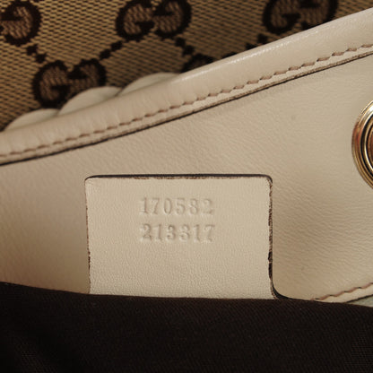 Gucci Monogram Medium Peggy Braided Tote Off White 6 of 7