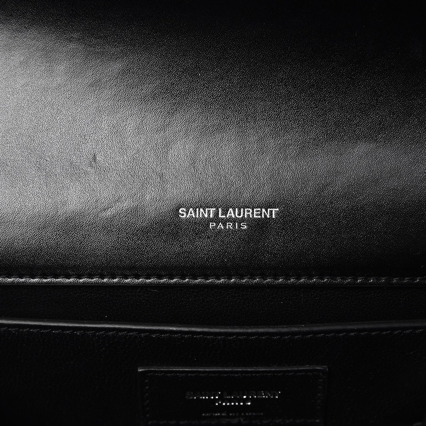 Smooth Calfskin Medium Monogram Kate Satchel Black