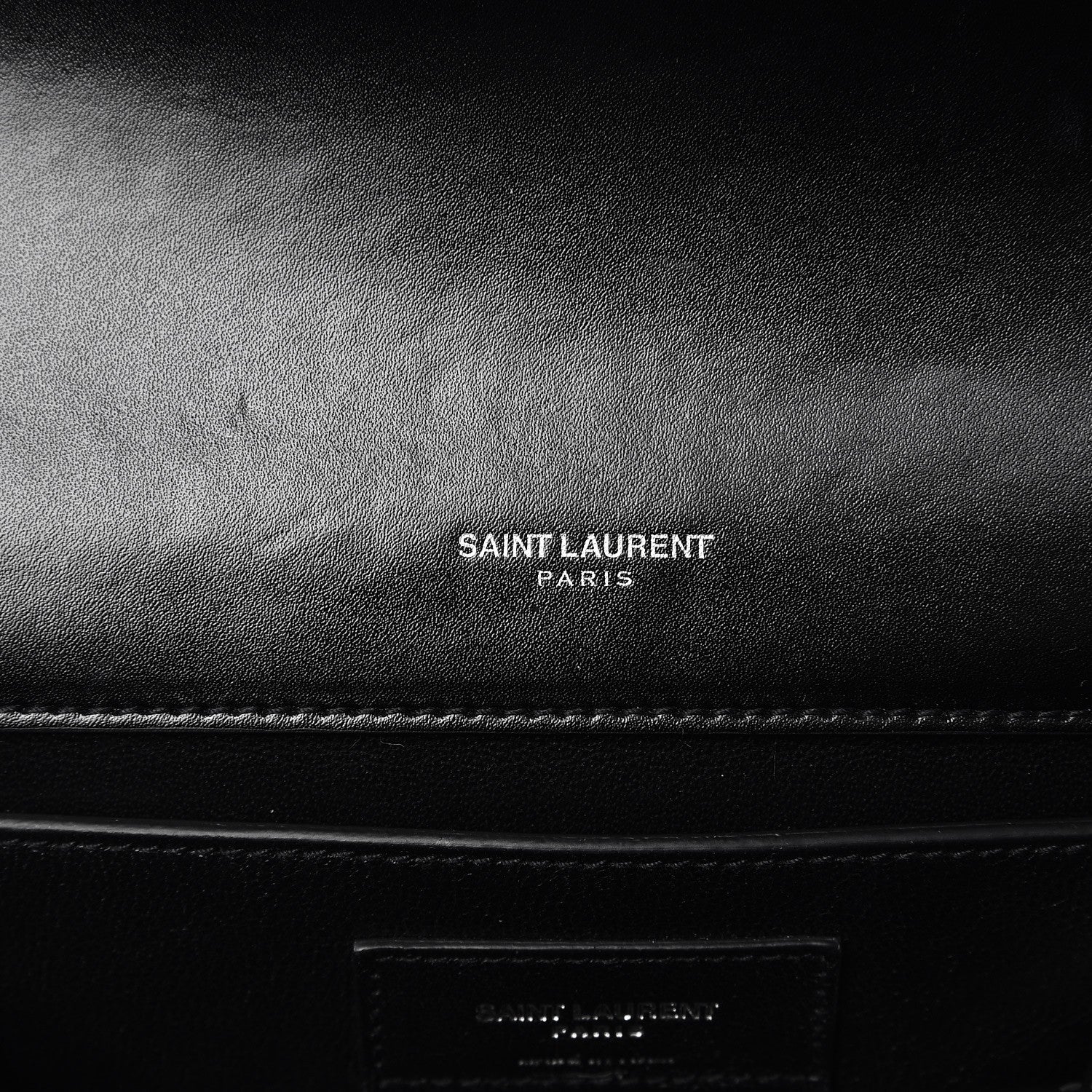 Saint Laurent Smooth Calfskin Medium Monogram Kate Satchel Black 6 of 8