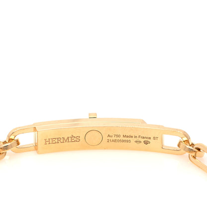 Hermes 18K Yellow Gold Diamond Pave PM Kelly Chaine Bracelet ST 4 of 5