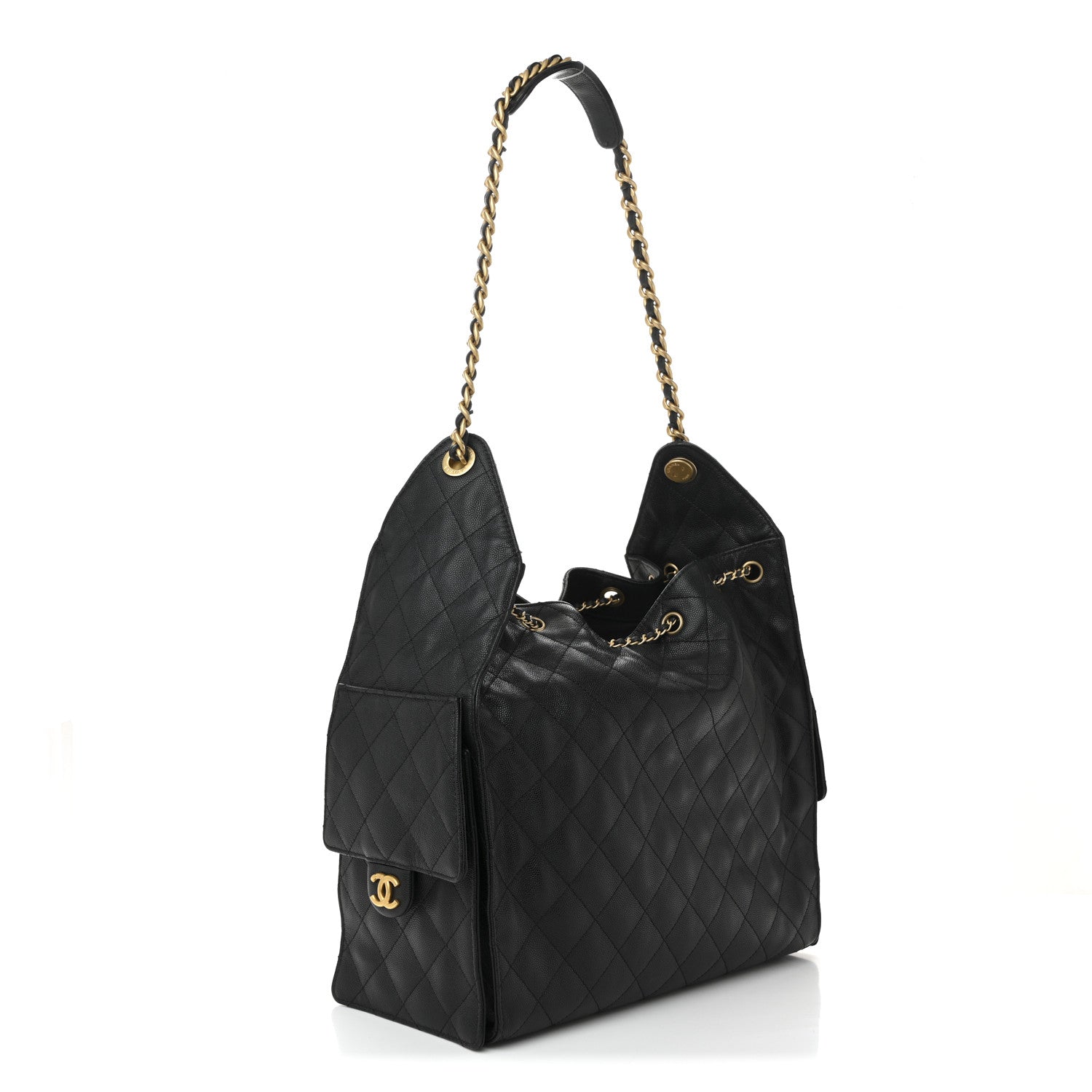 Chanel Caviar Quilted Medium Chanel 25 Handbag Black 4 of 15