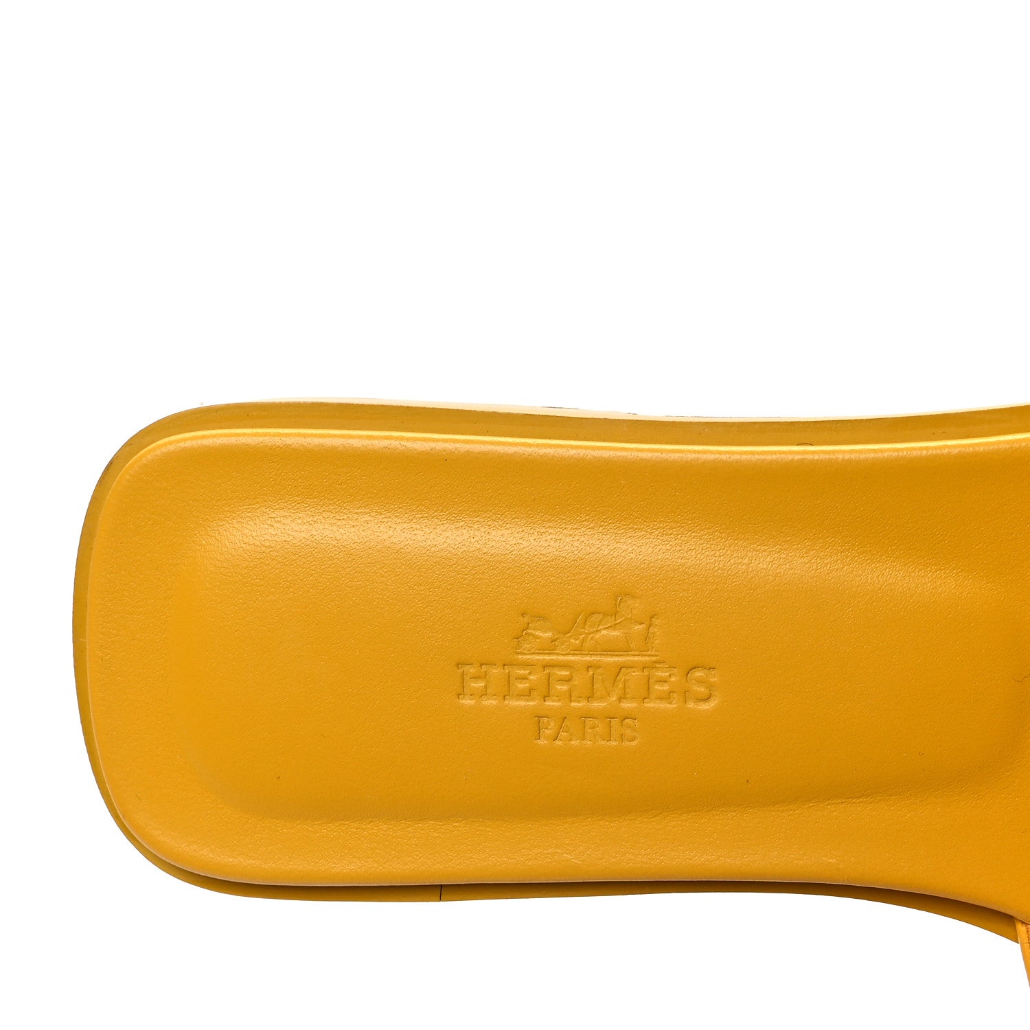Hermes Calfskin Oran Sandals 36 Jaune Topaze 7 of 9