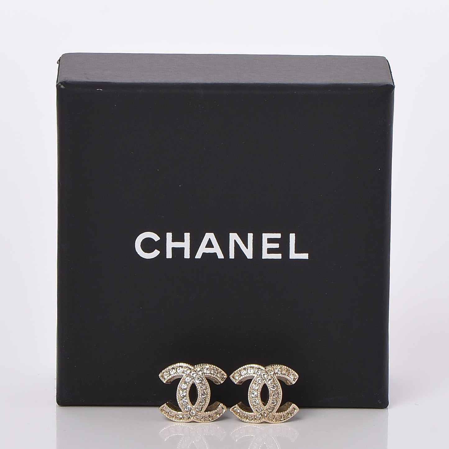 Crystal CC Earrings Gold