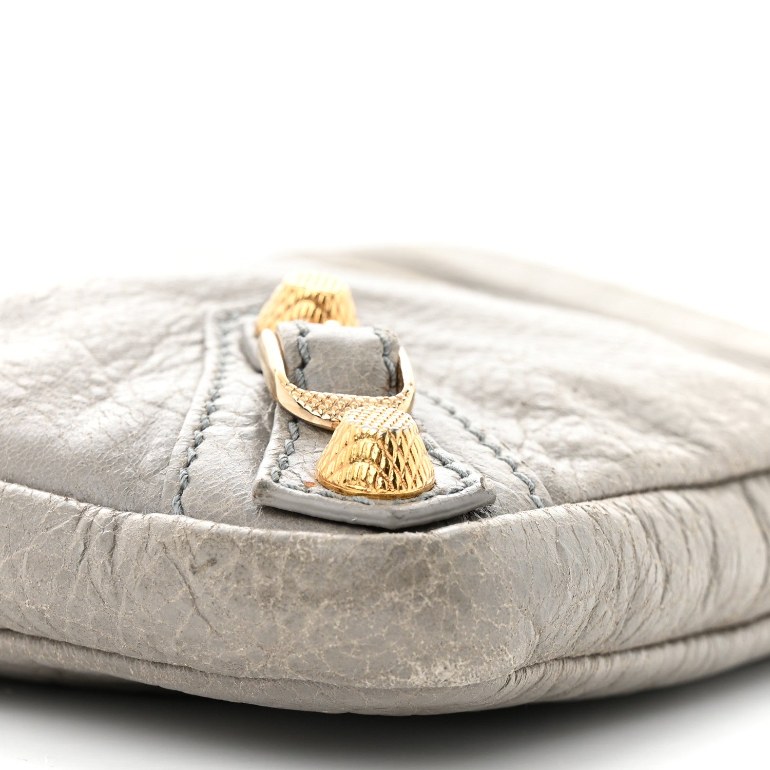 Balenciaga Agneau Giant 12 Gold Hardware Flat Crossbody Gris Pyrite 10 of 16