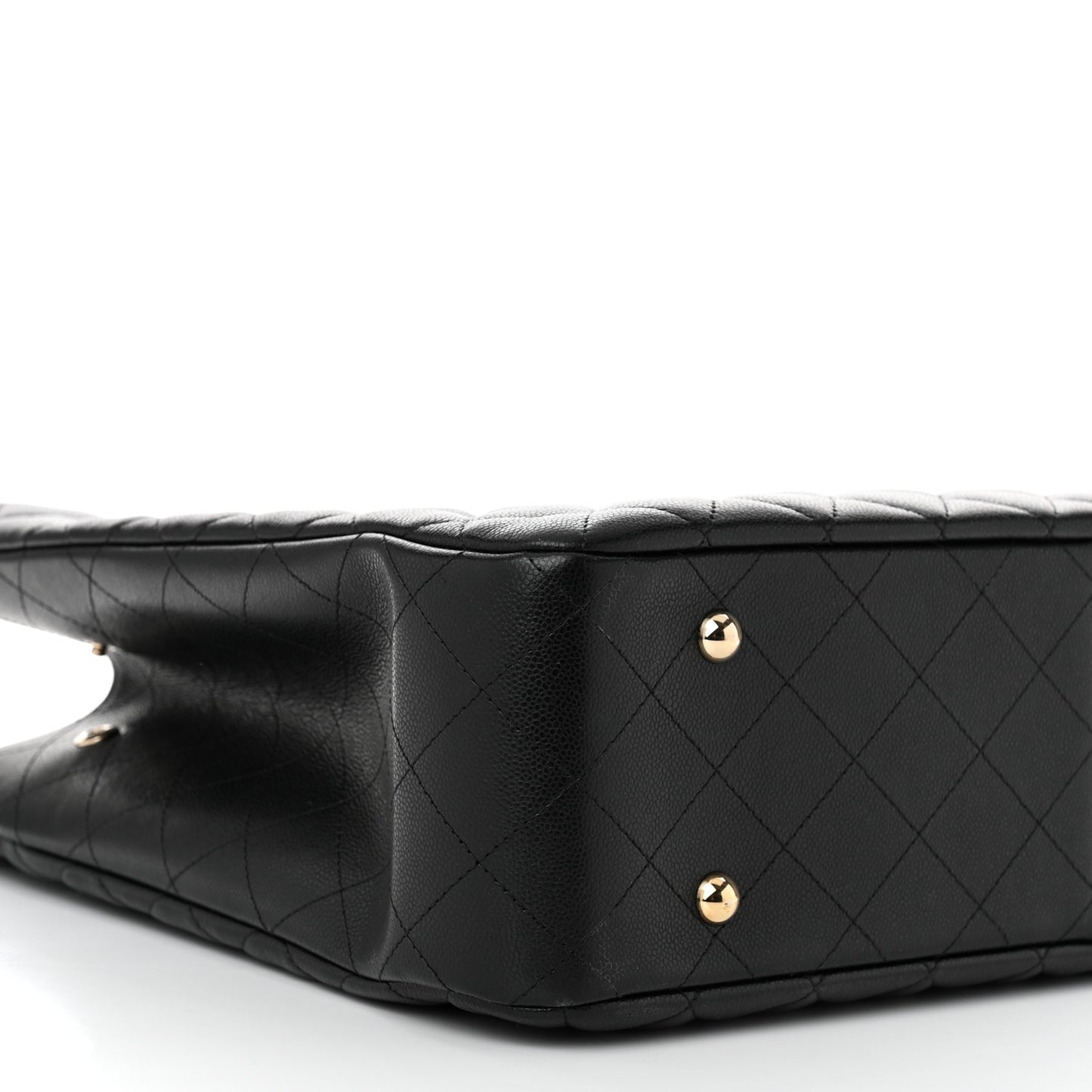 Caviar Quilted Large Shopping Black
