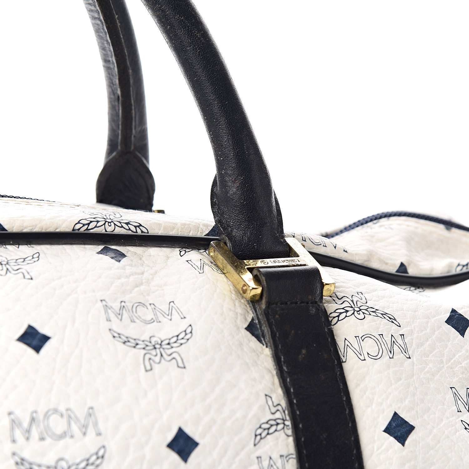 MCM Visetos Weekender Duffle Bag White 11 of 18