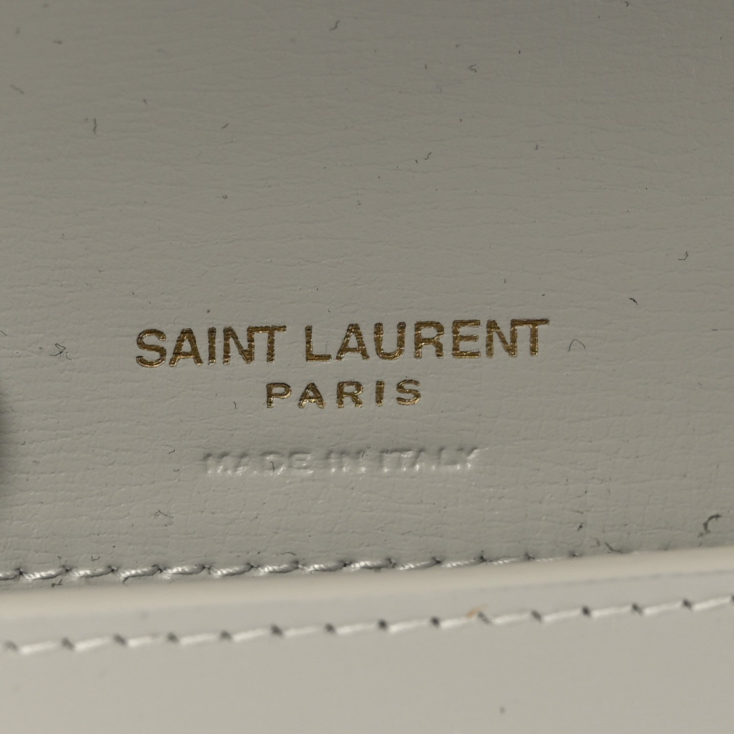Saint Laurent Smooth Calfskin Monogram Phone Holder Crossbody Blanc Vintage 6 of 9