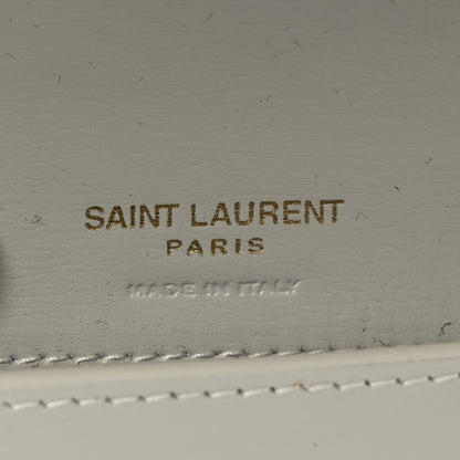 Saint Laurent Smooth Calfskin Monogram Phone Holder Crossbody Blanc Vintage 6 of 9