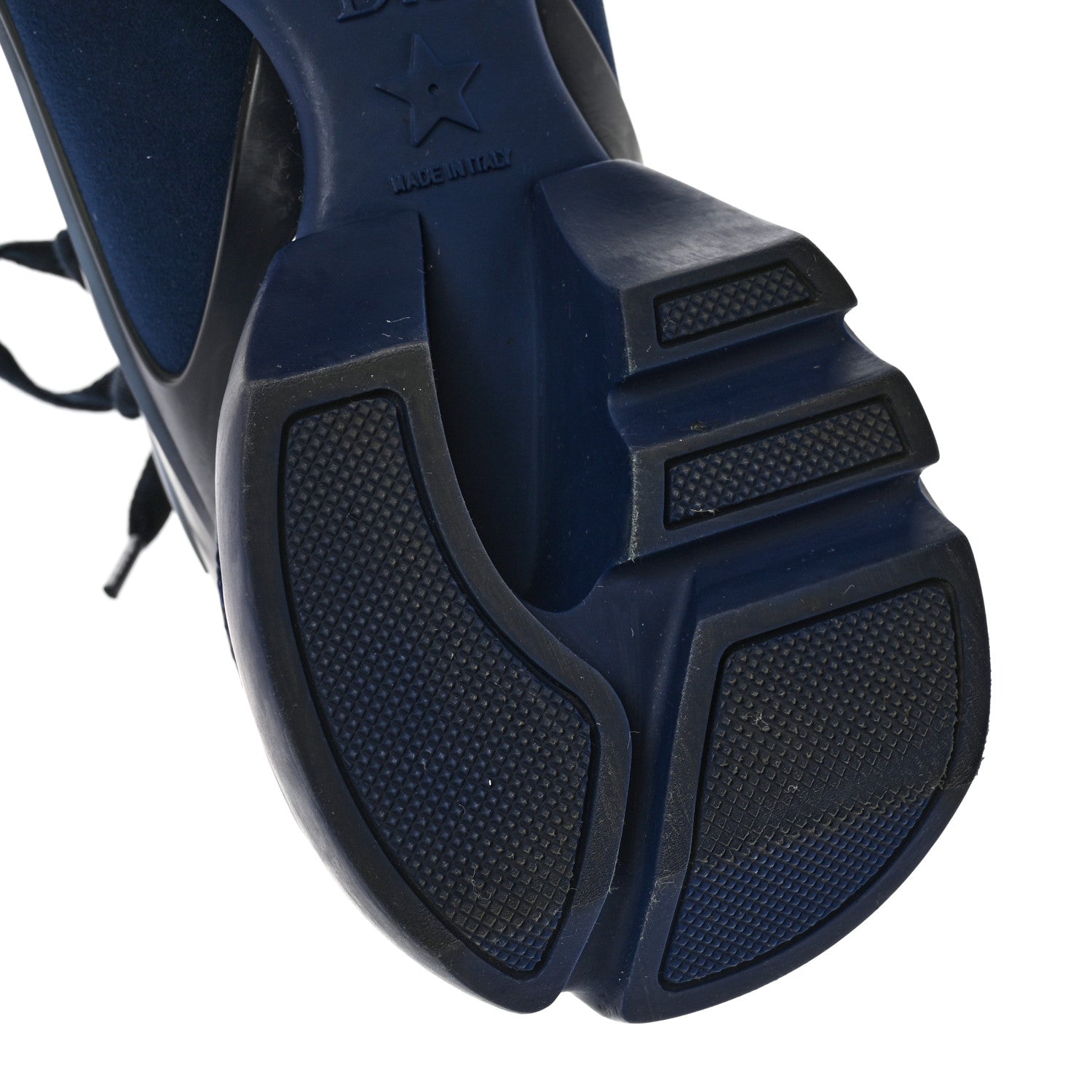 Christian Dior Neoprene Rubber Womens D-Connect Sneakers 35 Indigo Blue 10 of 13