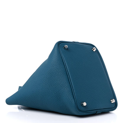 Hermes Taurillon Clemence Picotin Lock 18 PM Vert Bosphore 3 of 9