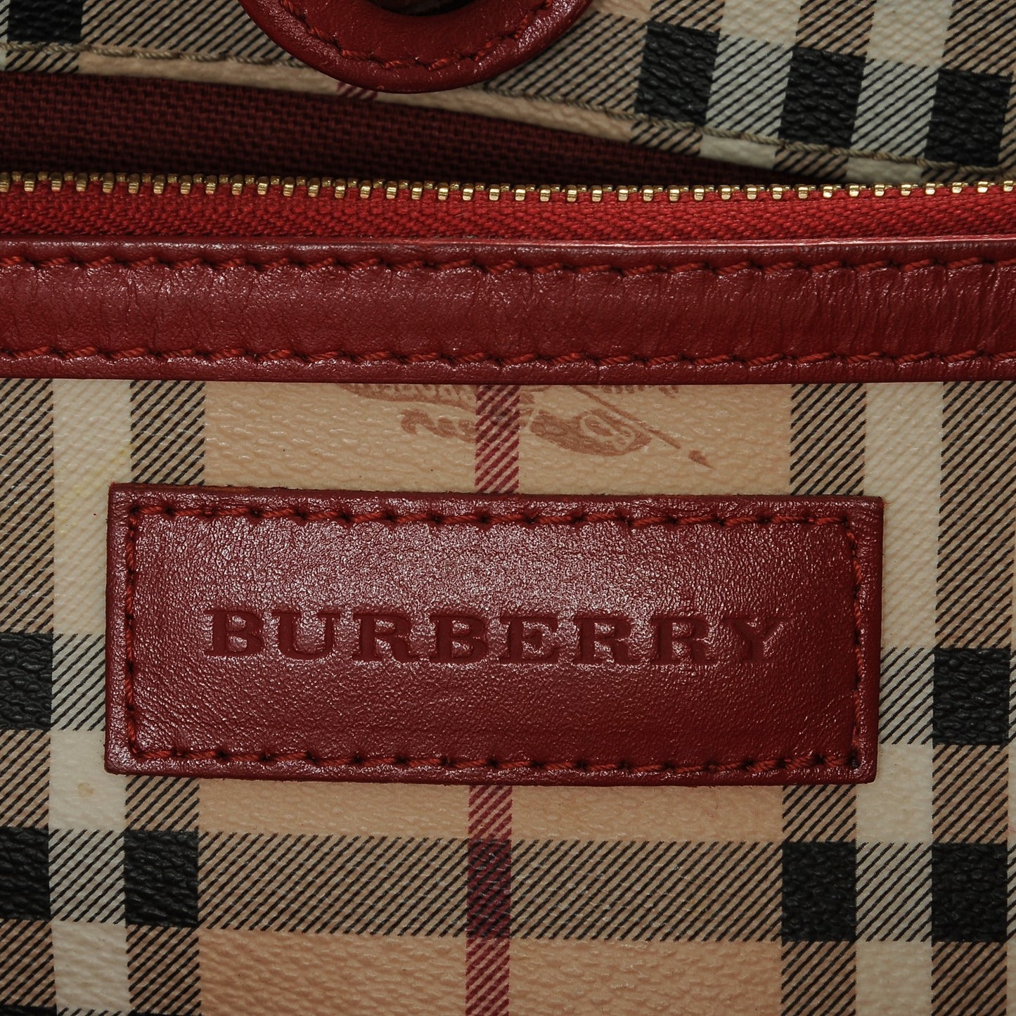 Haymarket Check Small Canterbury Tote Military Red
