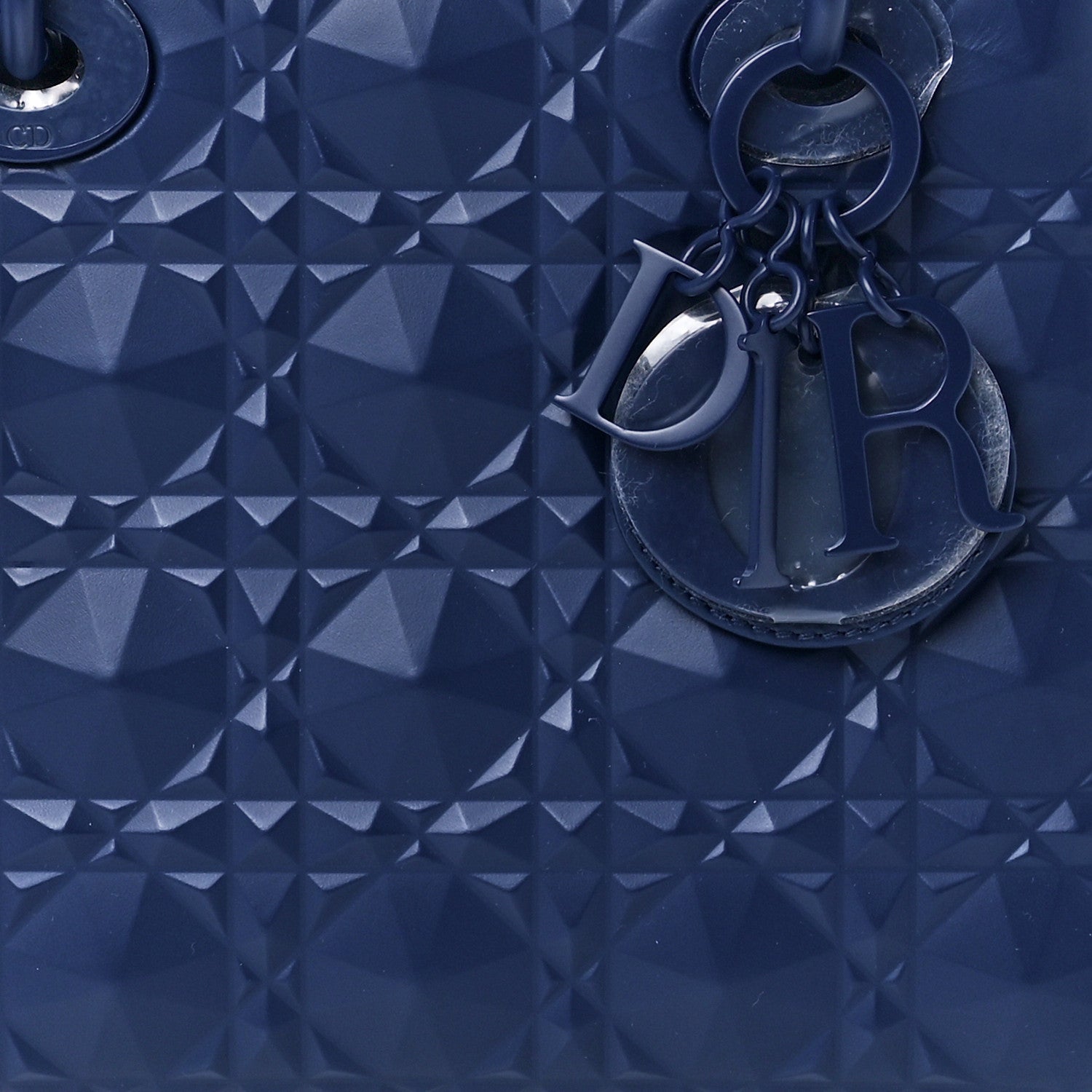 Christian Dior Calfskin Cannage Diamond Small My ABCDior Blue Royale 8 of 11