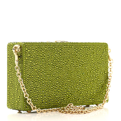 Dolce & Gabbana Satin Crystal Embellished Box Clutch 3 of 9