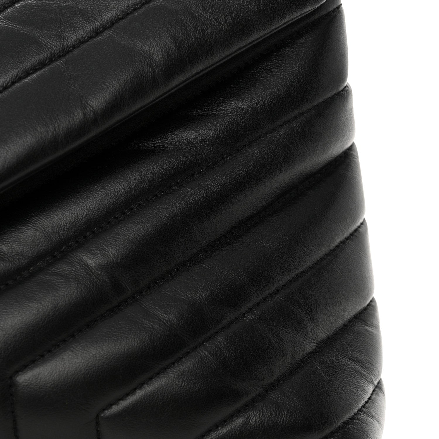 Saint Laurent Calfskin Y Quilted Monogram Medium Loulou Chain Satchel Black 14 of 16