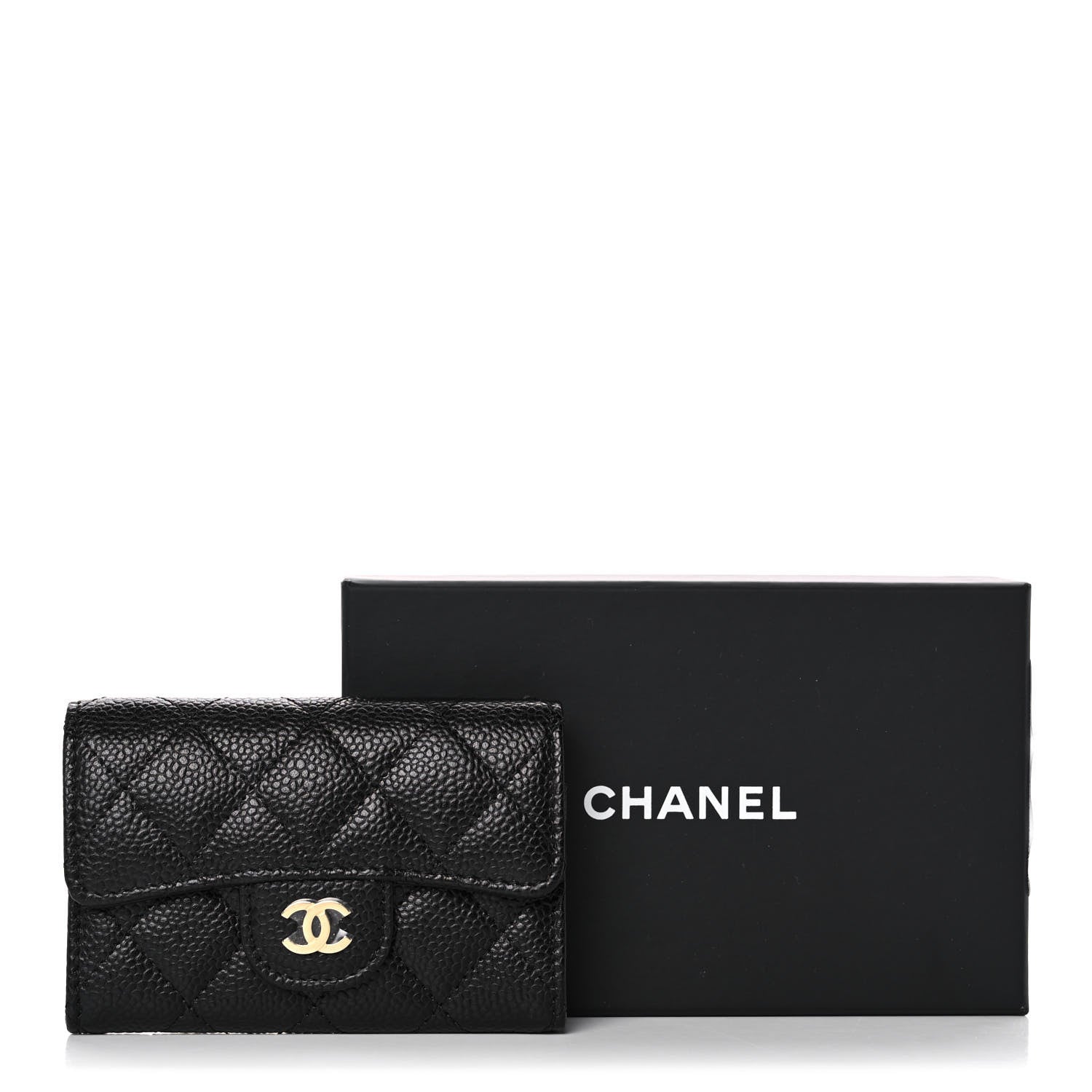 Chanel Caviar Quilted Flap Card Holder Wallet Black 11 of 11