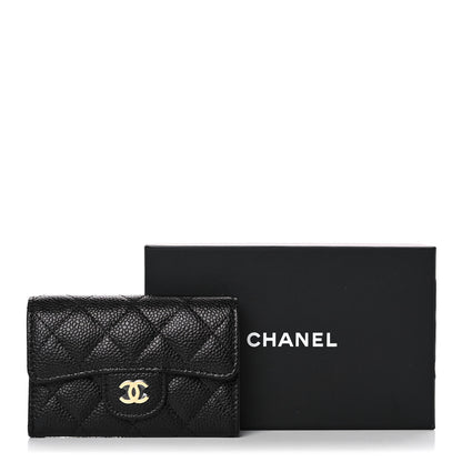Chanel Caviar Quilted Flap Card Holder Wallet Black 11 of 11