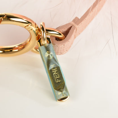 Fendi Fox Fur Vitello Elite Bi-Color Pom Pom Bag Charm Rosa Cammello Cipria 7 of 7