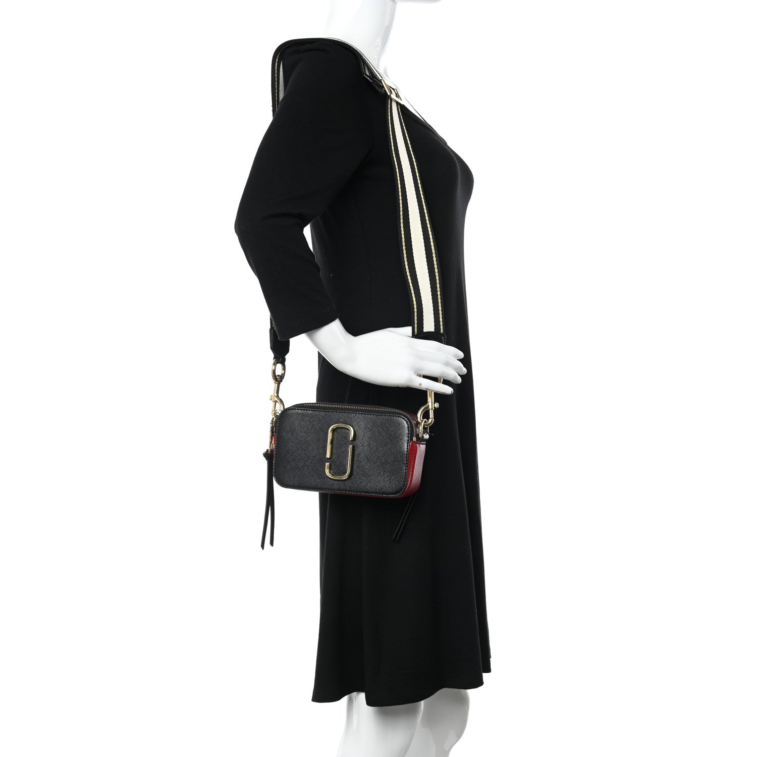 Marc Jacobs Saffiano Small Snapshot Camera Bag Black Multicolor 2 of 16