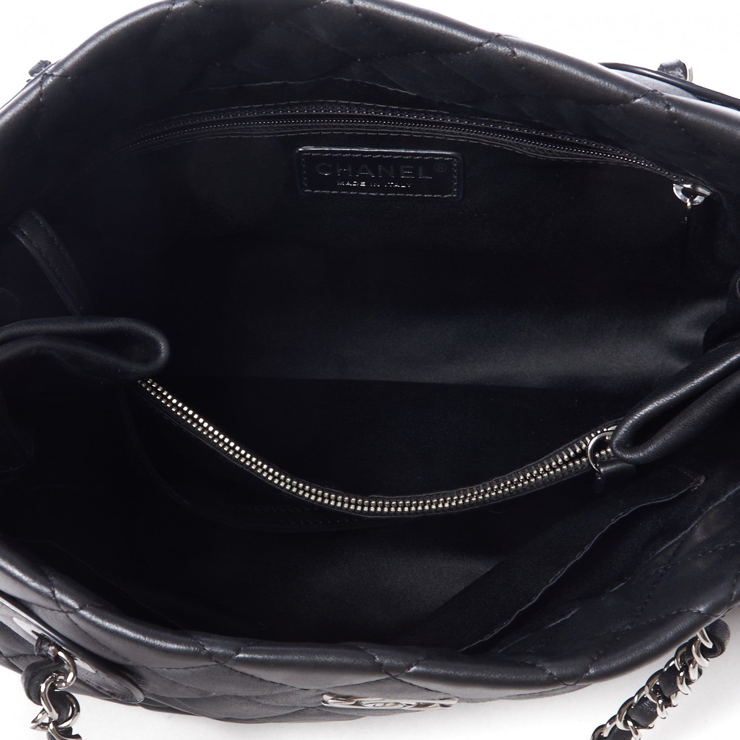 Chanel Lambskin Quilted Small Coco Loop Tote Black 6 of 9