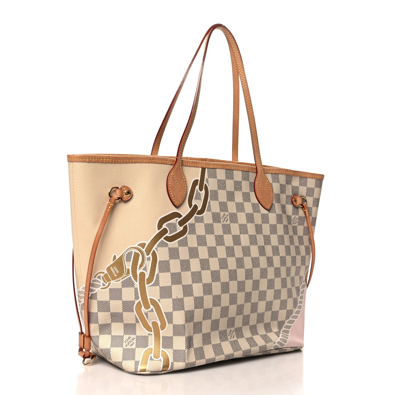 Louis Vuitton Damier Azur Nautical Neverfull MM 3 of 9