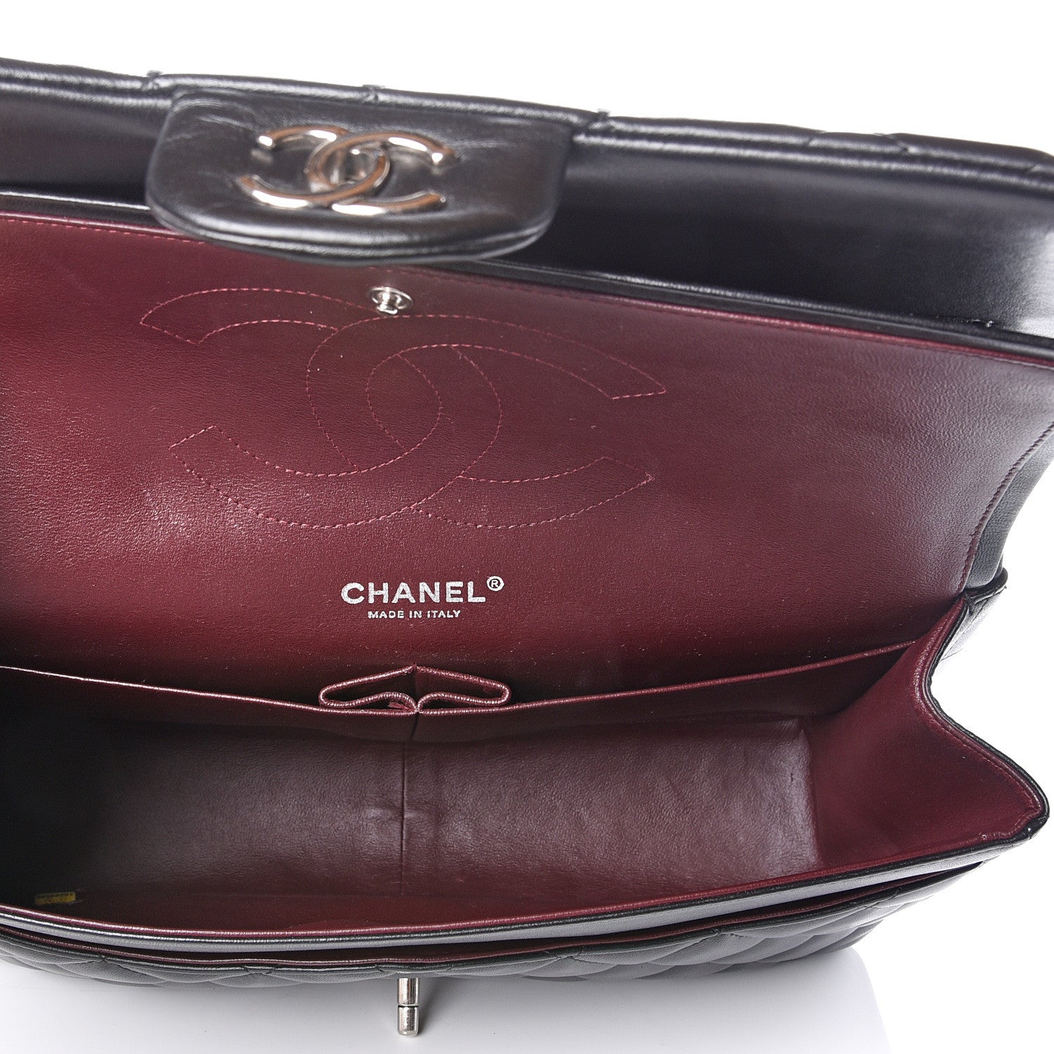 Chanel Lambskin Quilted Jumbo Double Flap Black 4 of 12